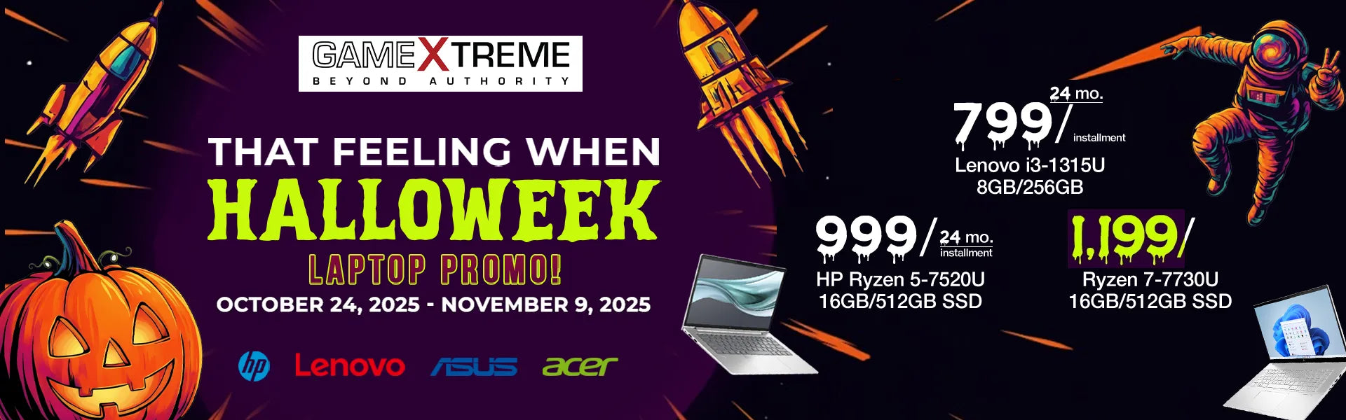 Halloweek Laptop Promo