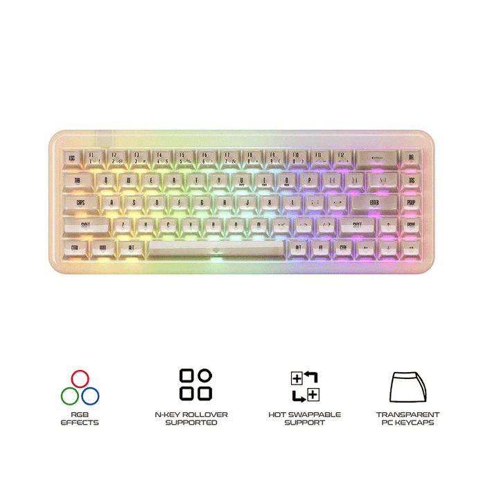 Akko YU01 Resin Case Multi-Mode Hot-Swappable Mechanical Keyboard (Piano Pro Switch Special Version)
