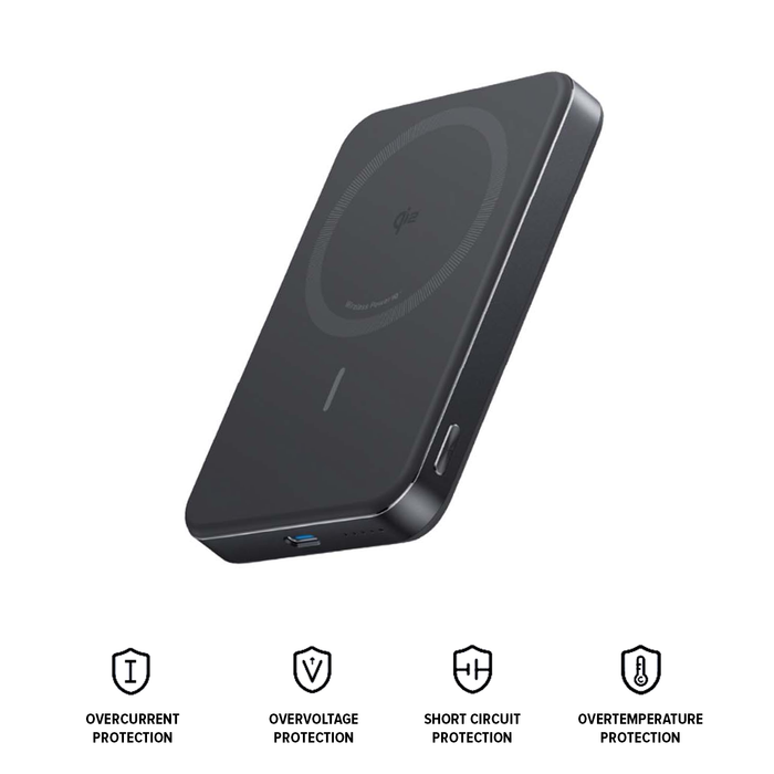 Anker MagGo Power Bank Ultra-Slim 10,000mAh Magnetic Battery Pack Qi2 Certified 15W Ultra-Fast MagSafe Compatible Portable Powerbank