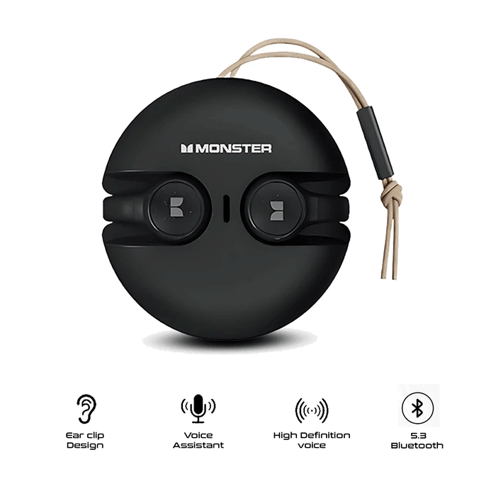 Monster XKT21 Bone Conduction Earphones Wireless Ear Clip Freeclip