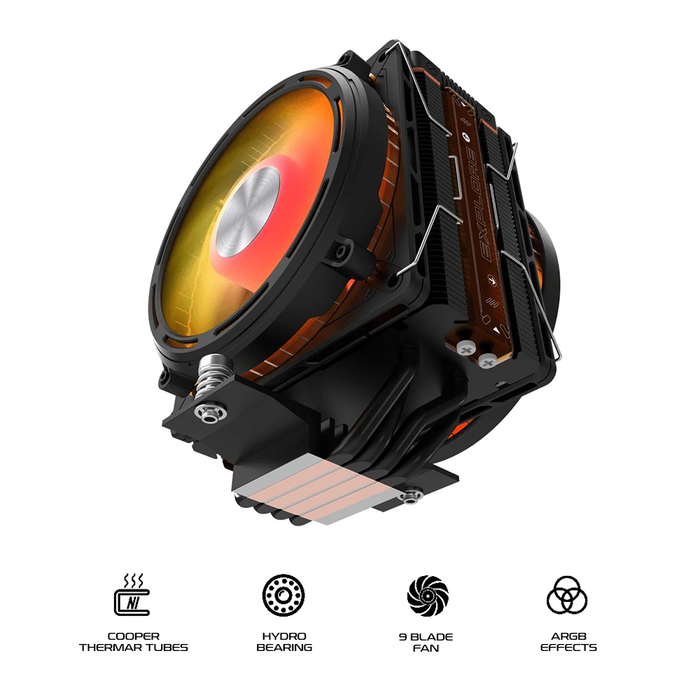 DarkFlash E400 PLUS CPU Cooler w/ LED Matrix Display