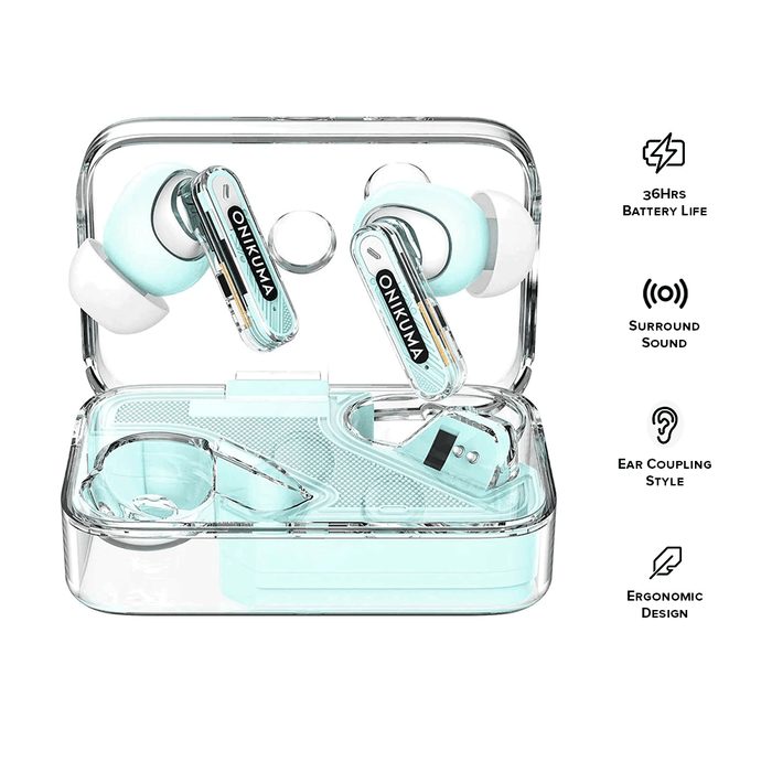 Onikuma T5 Trend Wireless Earphones With Hi-Fi Sound Quality & Noise Reduction