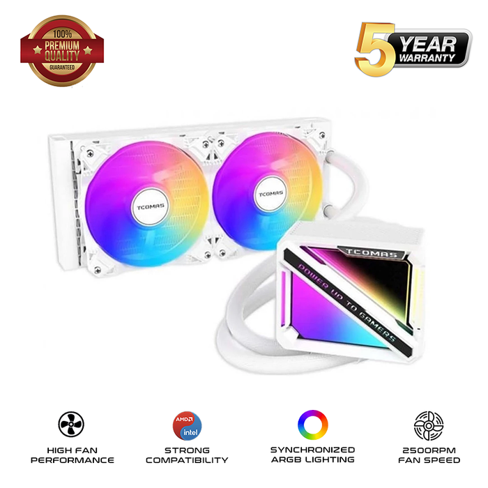 TCOMAS LE200 ARGB 240mm AIO Liquid CPU Cooler