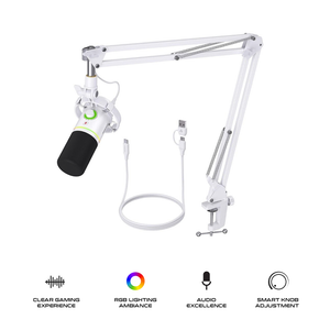 Maono PD200XS USB Dynamic Microphone Podcast/Gaming/Streaming Microphone White