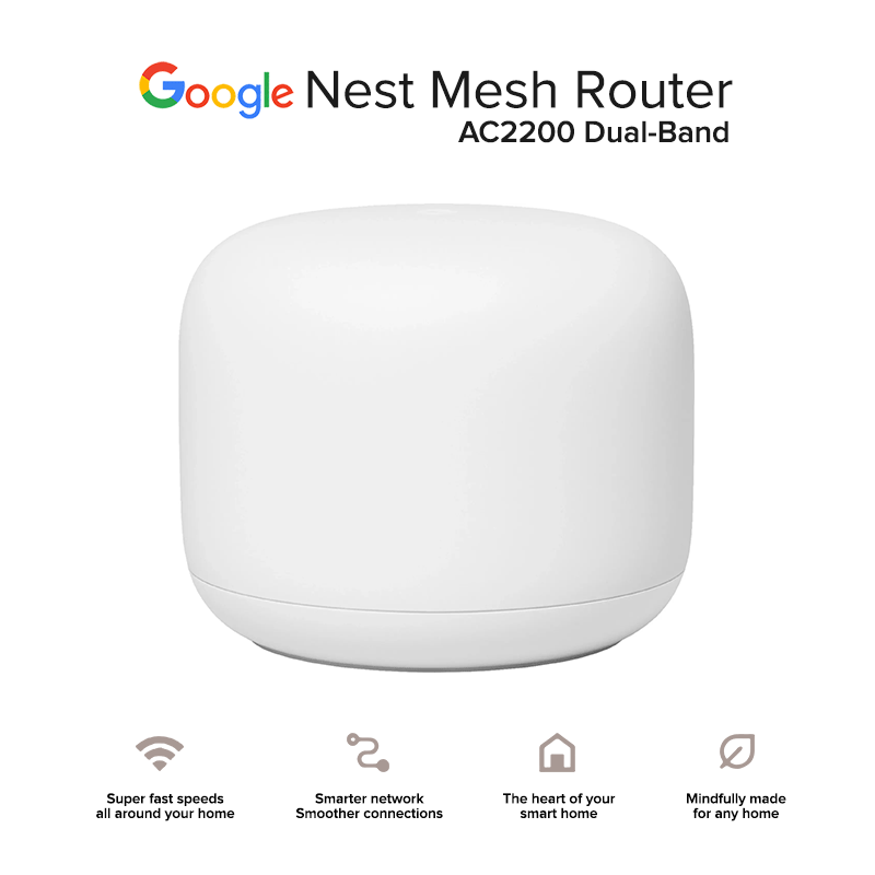 Google Nest Mesh Router AC2200 Dual-Band (Snow)