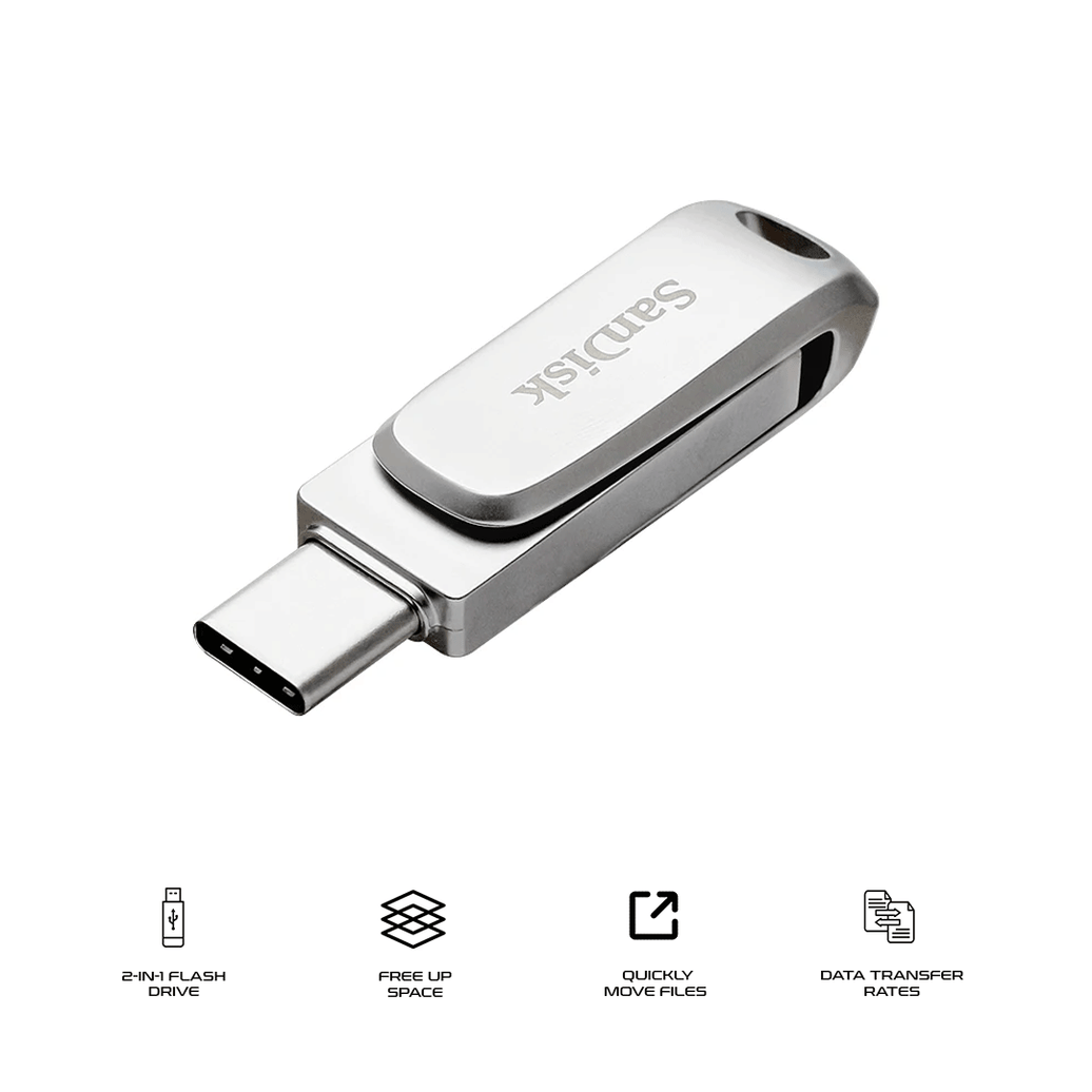 SanDisk Ultra SDDDC4 Dual Drive Luxe USB Type-C Silver