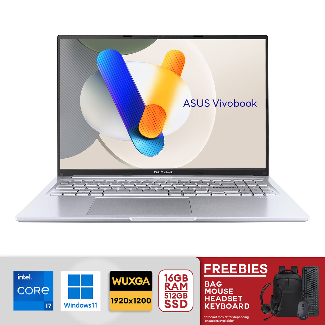 ASUS Vivobook 16” WUXGA 60Hz Intel Core i7-13620H 16GB RAM / 512GB SSD Intel UHD Graphics, Win 11 Cool Silver F1605VA-BS74
