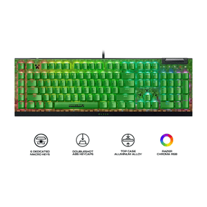 Razer BlackWidow V4 X - Mechanical Gaming Keyboard (Green Switch) - Minecraft Edition