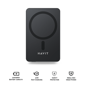 Havit PB5216 Ultra Thin Magsafe 5000mah Powerbank (Black)
