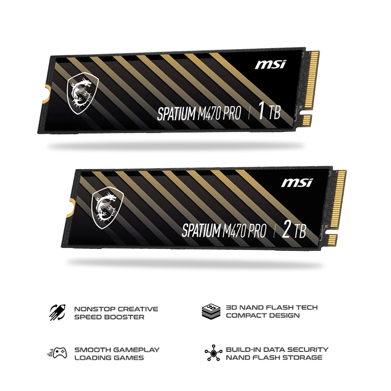 MSI SPATIUM M470 Pro PCIe 4.0 NVMe M.2 SSD