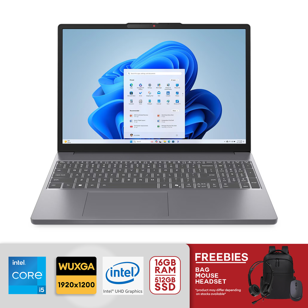 Lenovo IdeaPad Slim 3 15IRH10 WUXGA 15.3” Intel Core i5-13420H 8GB DDR5 512GB NVMe SSD Intel UHD Graphics FreeDOS Luna Grey