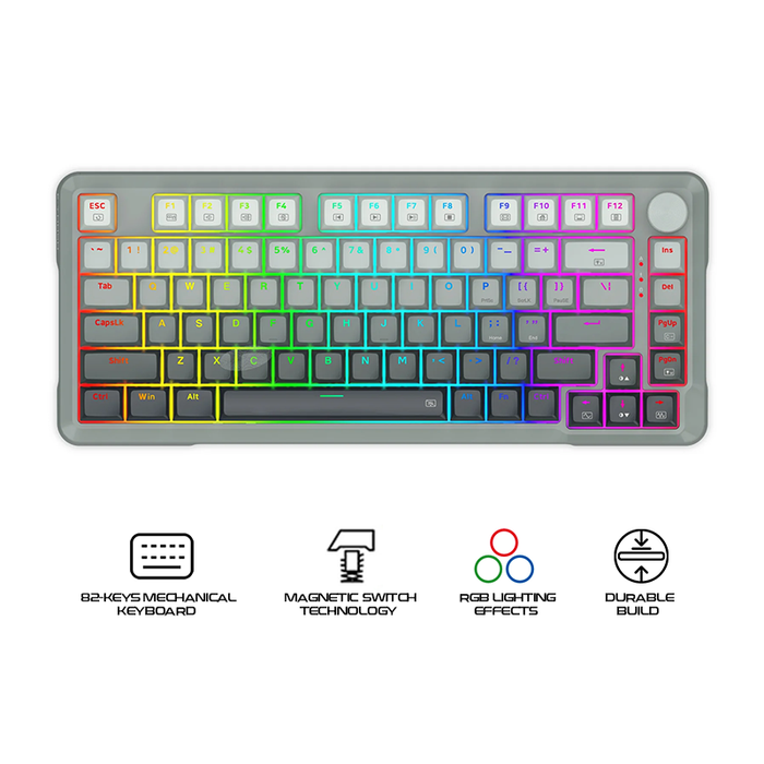 E-Yooso HZ-82 RGB 82-Keys Wired Mechanical Keyboard Gradient Grey (Magnetic Switch)