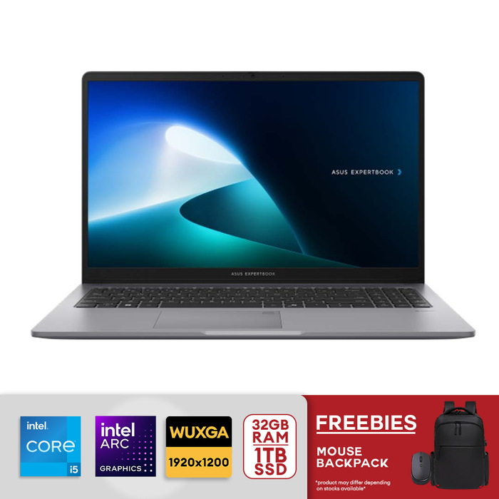 ASUS ExpertBook 14'' WQXGA (2560x1600) IPS 144Hz Intel Core Ultra 5-228V 32GB LPDDR5X RAM 1TB SSD Intel Arc Graphics (FreeDOS) Silver