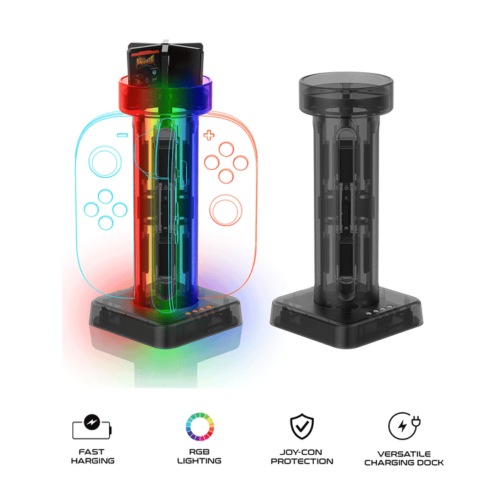 JYS-NS2279-V2 4 in 1 Charging Dock for Nintendo Switch 2 Joy-Con Controller Black