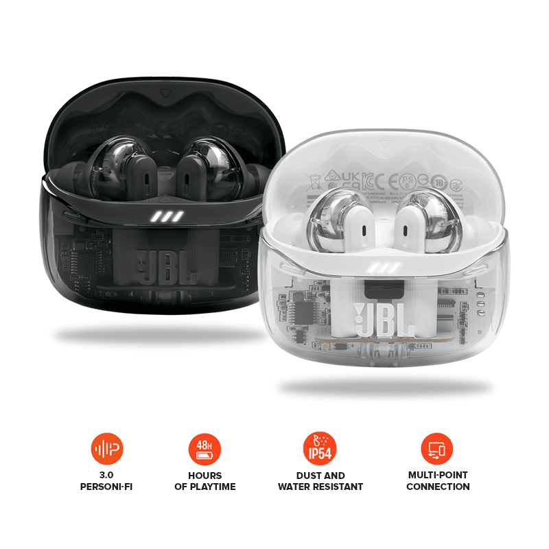 JBL Tune Beam 2 | True Wireless Noise Cancelling Earbuds Ghost Edition