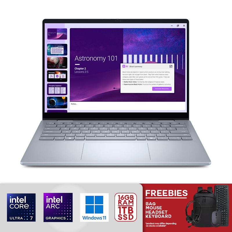 Dell Plus 14" FHD 2-in-1 Touch Intel Core Ultra 7 256V 16GB LPDDR5X / 1TB Intel Arc Graphics Windows 11 Ice Blue