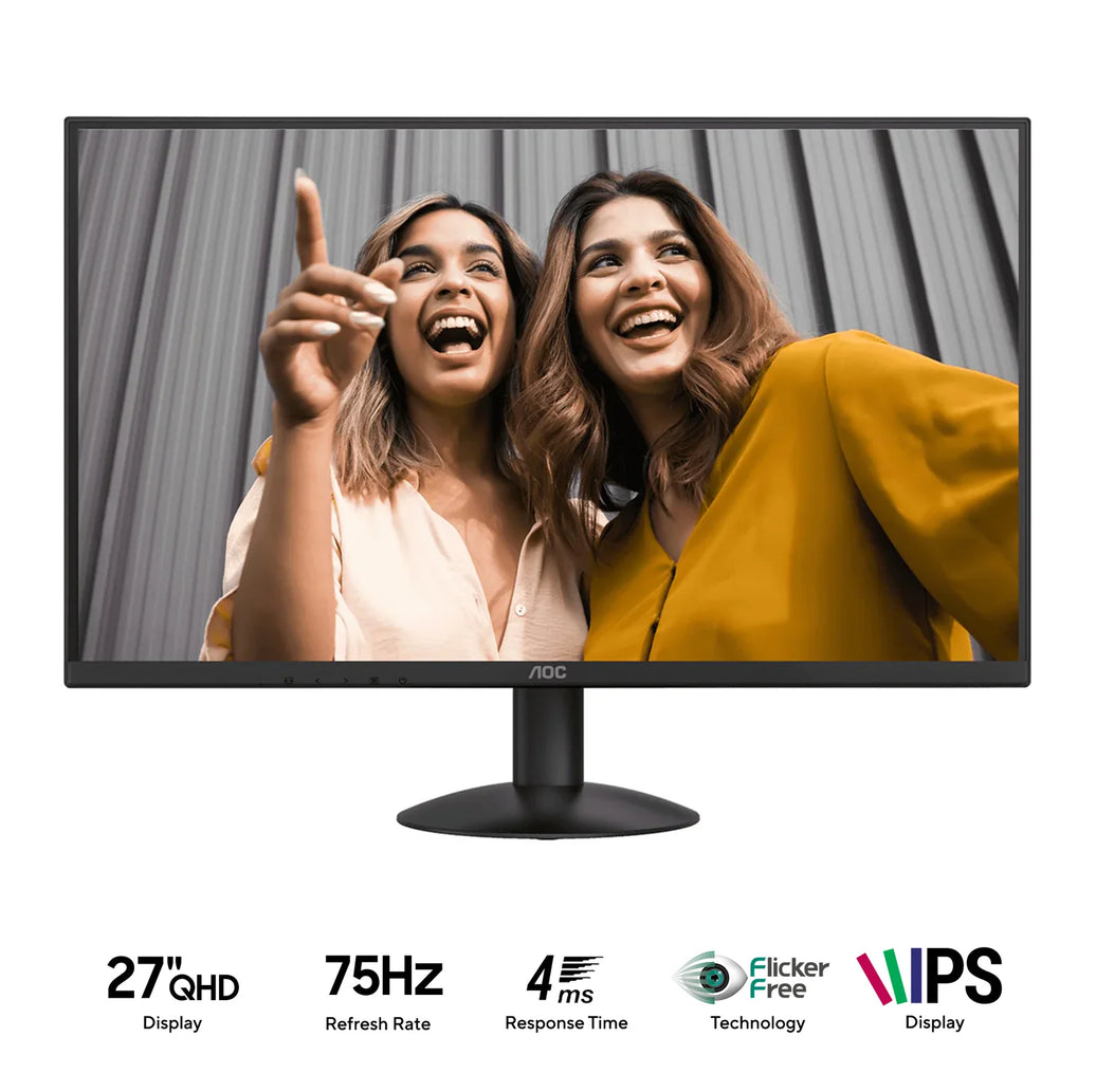 AOC Q27B30E/71 27" QHD (2560x1440) 75Hz IPS Monitor With Tilt Adjustment