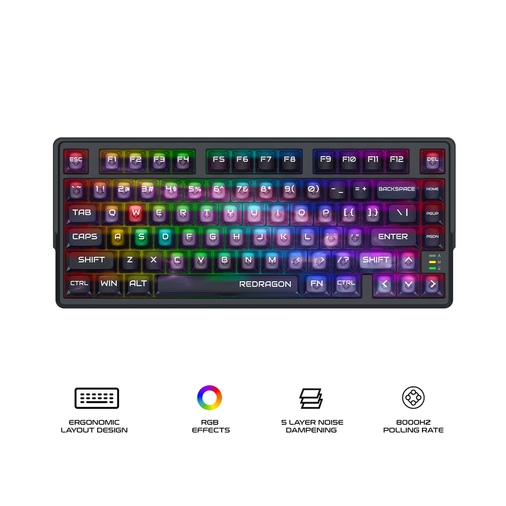 Redragon Barlette Magnetic Gaming Keyboard Amethyst Purple (K767-WL-M)