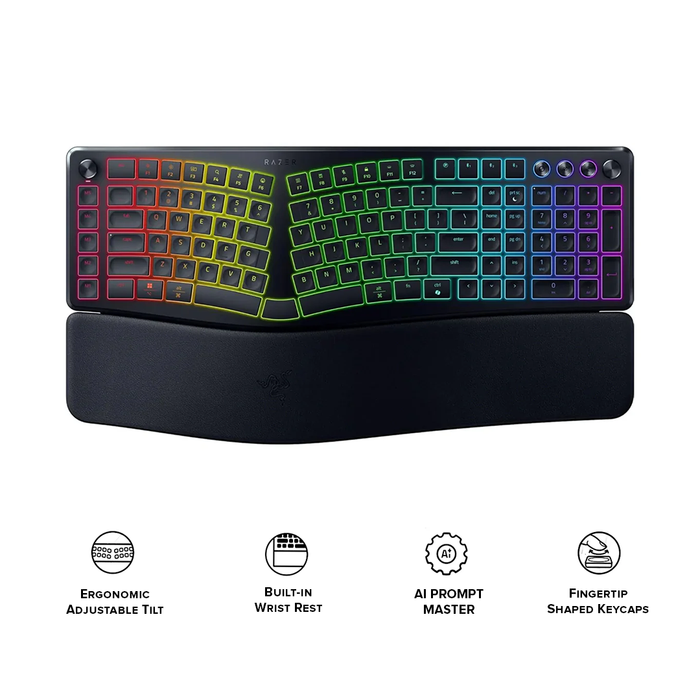 Razer Pro Type Ergo Wireless Split Ergonomic RGB Keyboard