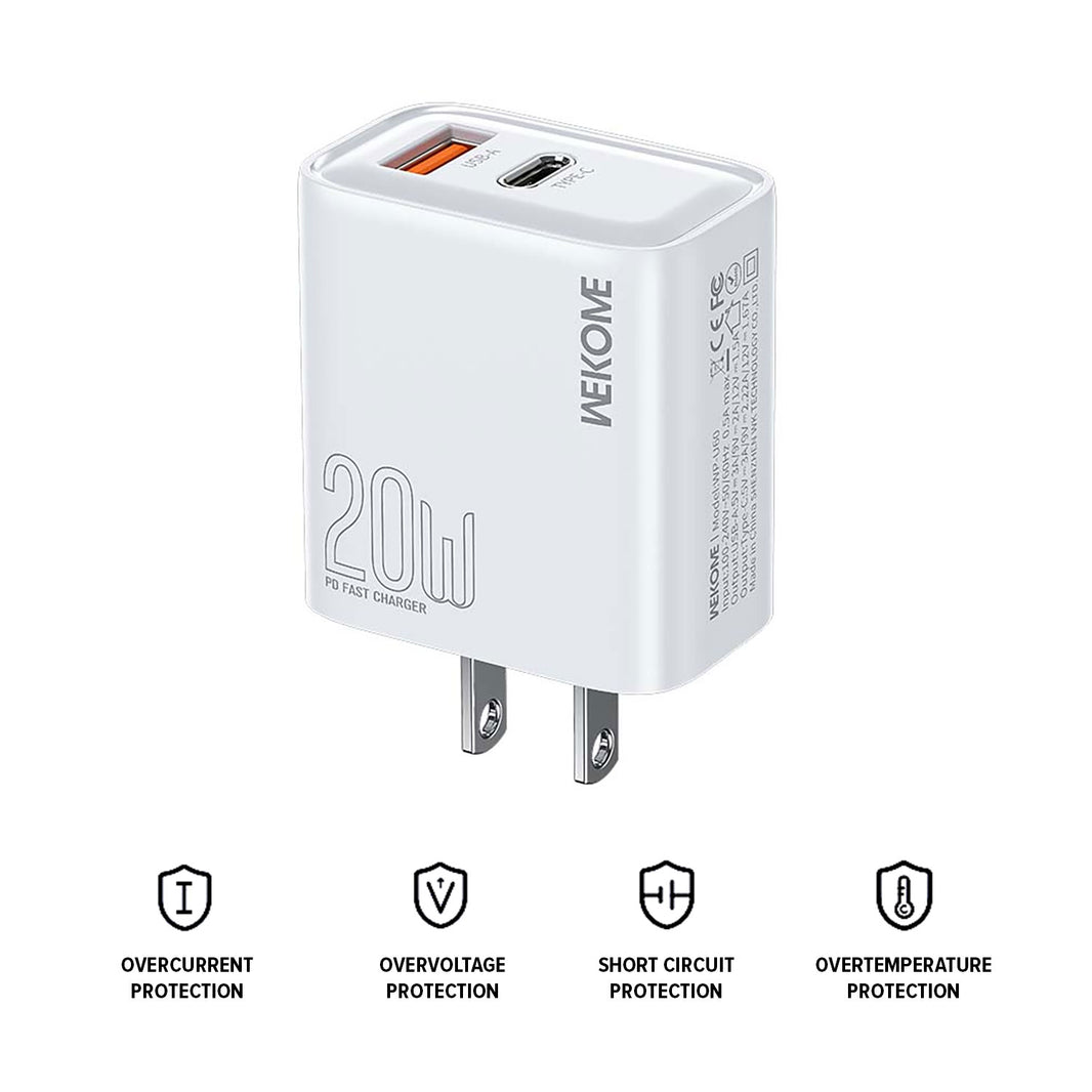WEKOME Fast Charger 20W 2 PORT A+C - WP-U60