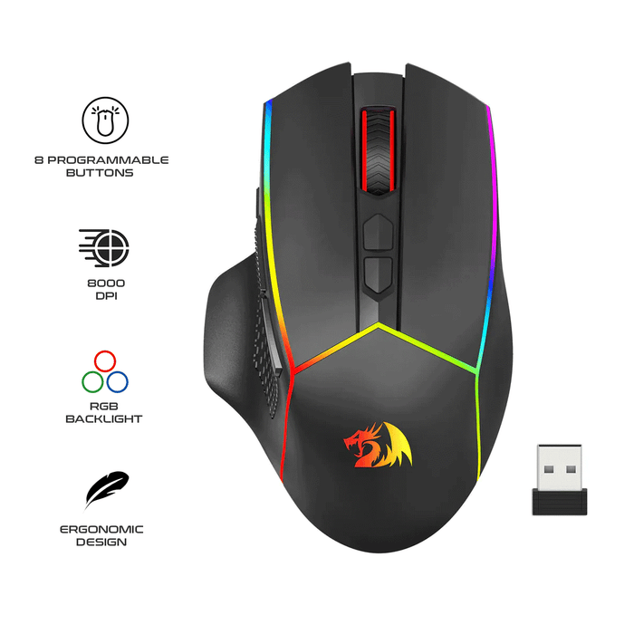 Redragon Axe RGB Wireless Gaming Mouse (M814RGB-PRO)