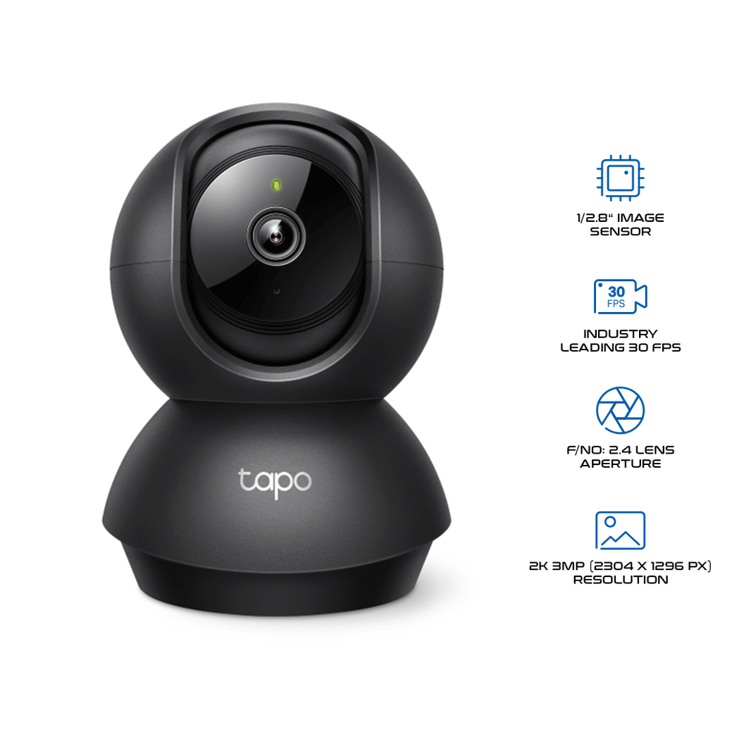 TP-Link Tapo C211 Pan/Tilt Home Security Wi-Fi Camera - Black