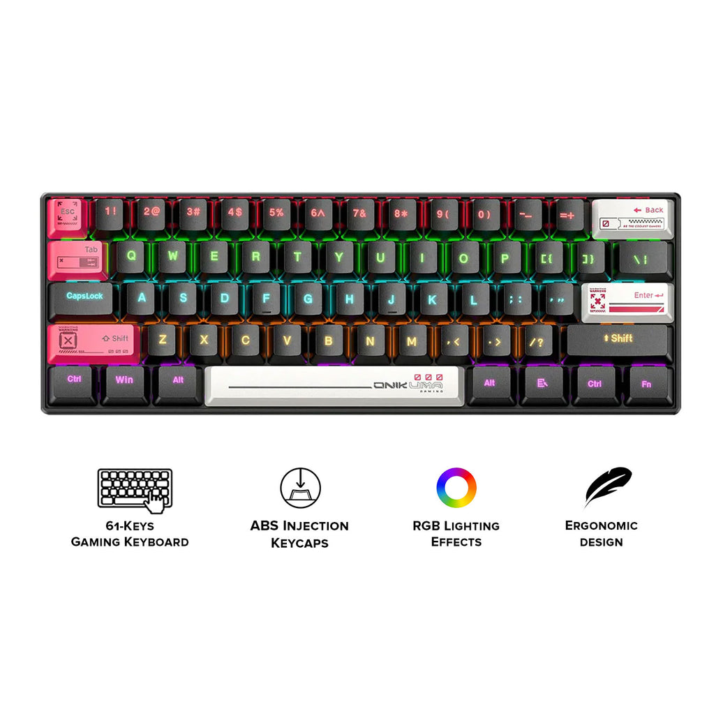 Onikuma G55 Wired Gaming Keyboard Black