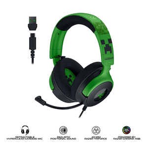 Razer Kraken V4 X - Wired Gaming Headset - Minecraft Edition