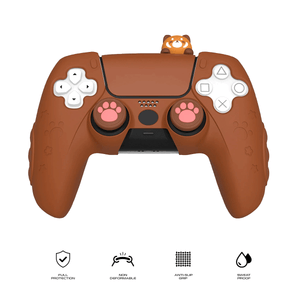 IINE Red Panda Silicone Protective Case for PS5 Controller (Brown) (L990)