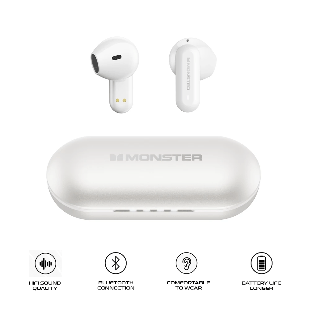 MONSTER XKT25 Wireless Bluetooth Earphone (White)