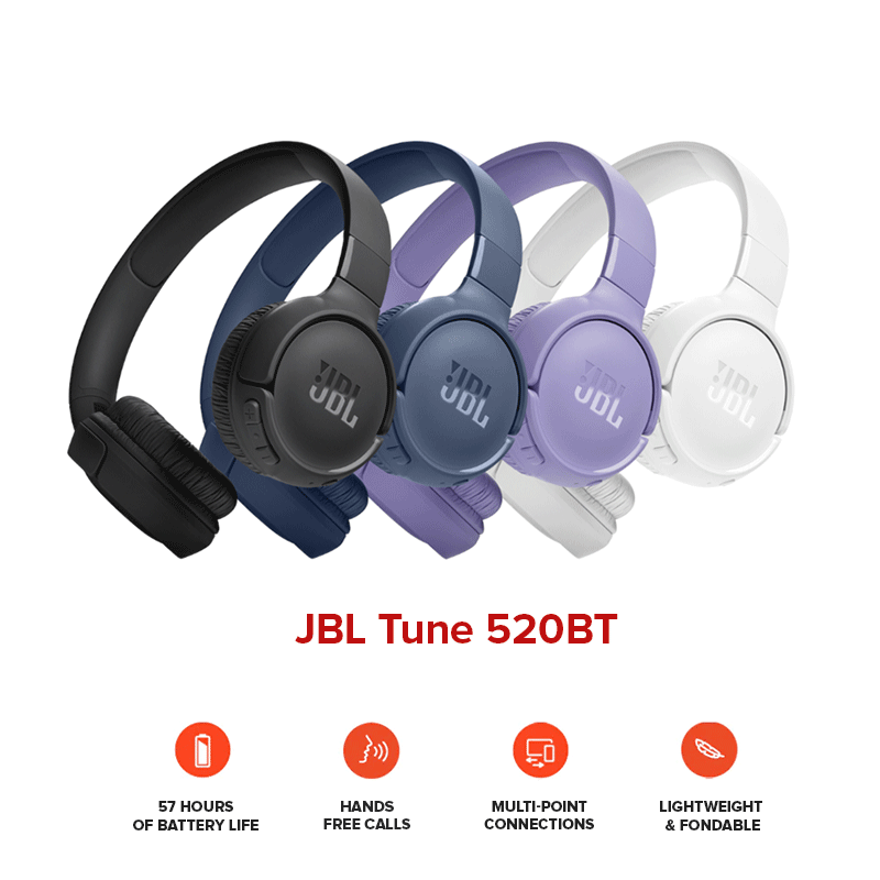 JBL Tune 520BT Wireless On-Ear Headphones