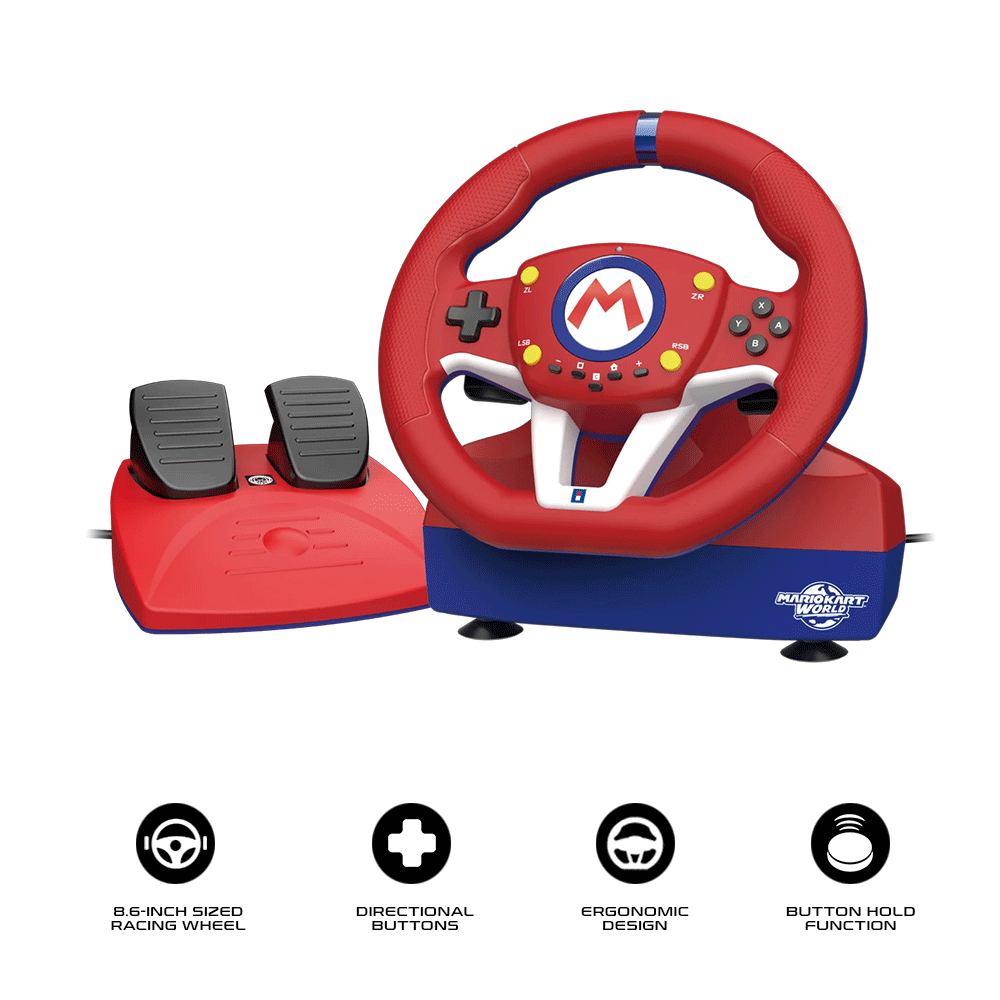 Hori Mario Kart Racing Wheel Mini for NS1/NS2 NSX-122A