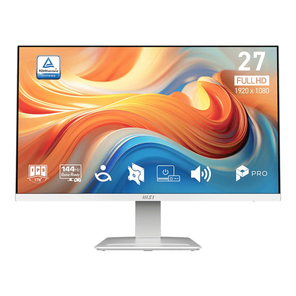 MSI Pro MP273W E14A 27" FHD (1920x1080) 144Hz IPS Business Productivity Monitor White