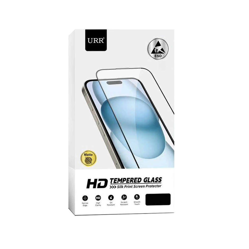 URR Matte Antidust 2.5 full Cover Glass for iPhone 16 | 15 | 14 Pro | 16+ | 15+ | 14 Pro Max