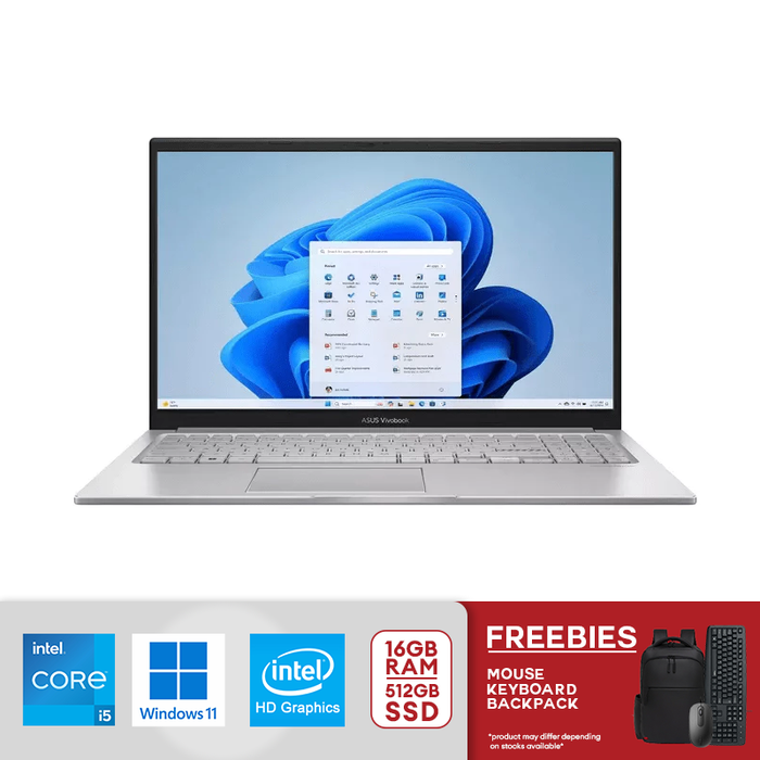ASUS Vivobook 15.6” FHD Intel Core 5 - 120U 16GB RAM / 512GB SSD, Intel Graphics Win 11 Cool Silver