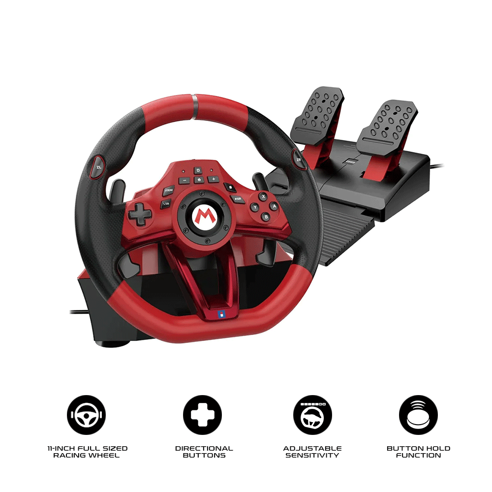 Hori Mario Kart Racing Wheel Deluxe for NS1/NS2 NSX-123A