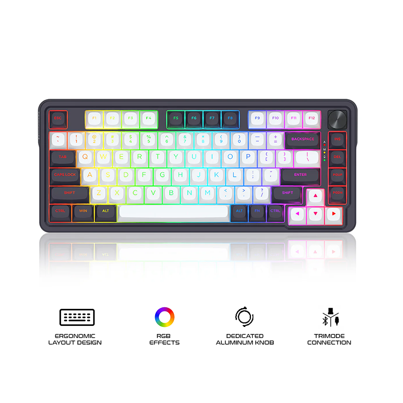 Redragon Ucal Max Tri-Mode Gaming Keyboard White-Blue (K673WB-RGB-MAX)
