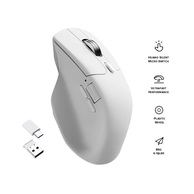 Keychron M6 Wireless Mouse White (M6S-B72)