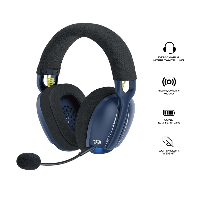 Redragon Skuld Pro Headset Black+Blue (H878BB)