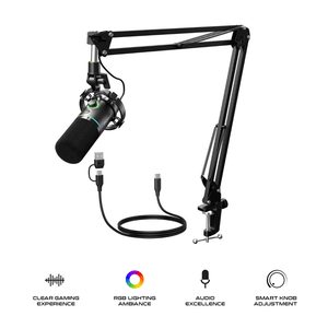 Maono PD200XS USB Dynamic Microphone Podcast/Gaming/Streaming Microphone Black