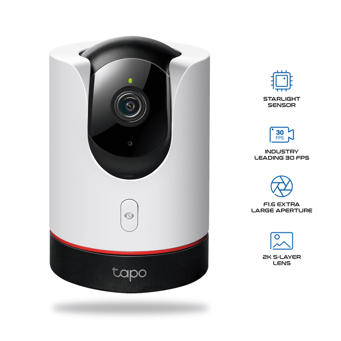 TP-Link Tapo C225 Pan/Tilt AI Home Security Wi-Fi Camera - White