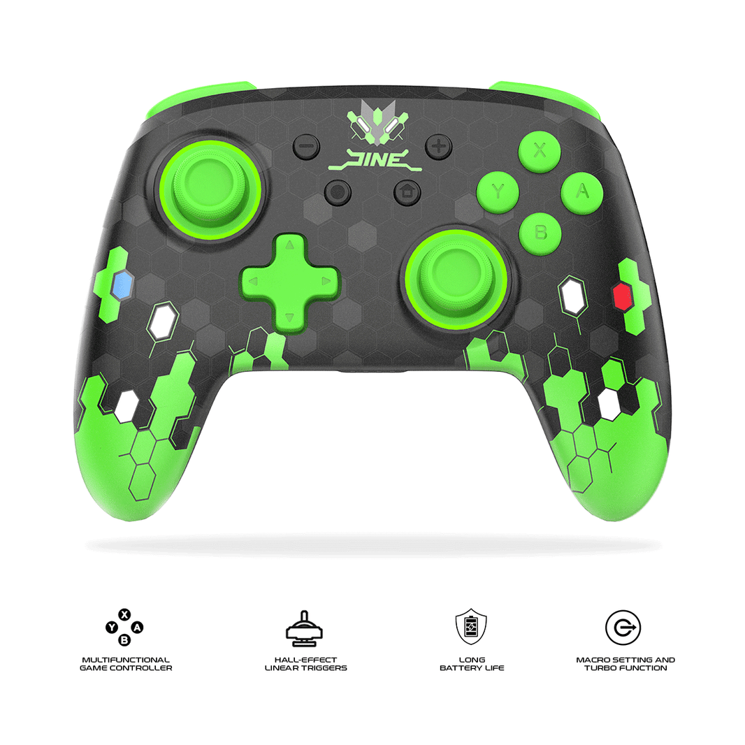 IINE Pokemon Z-A Controller for Nintendo Switch/Switch 2 (Black/Green) L1224