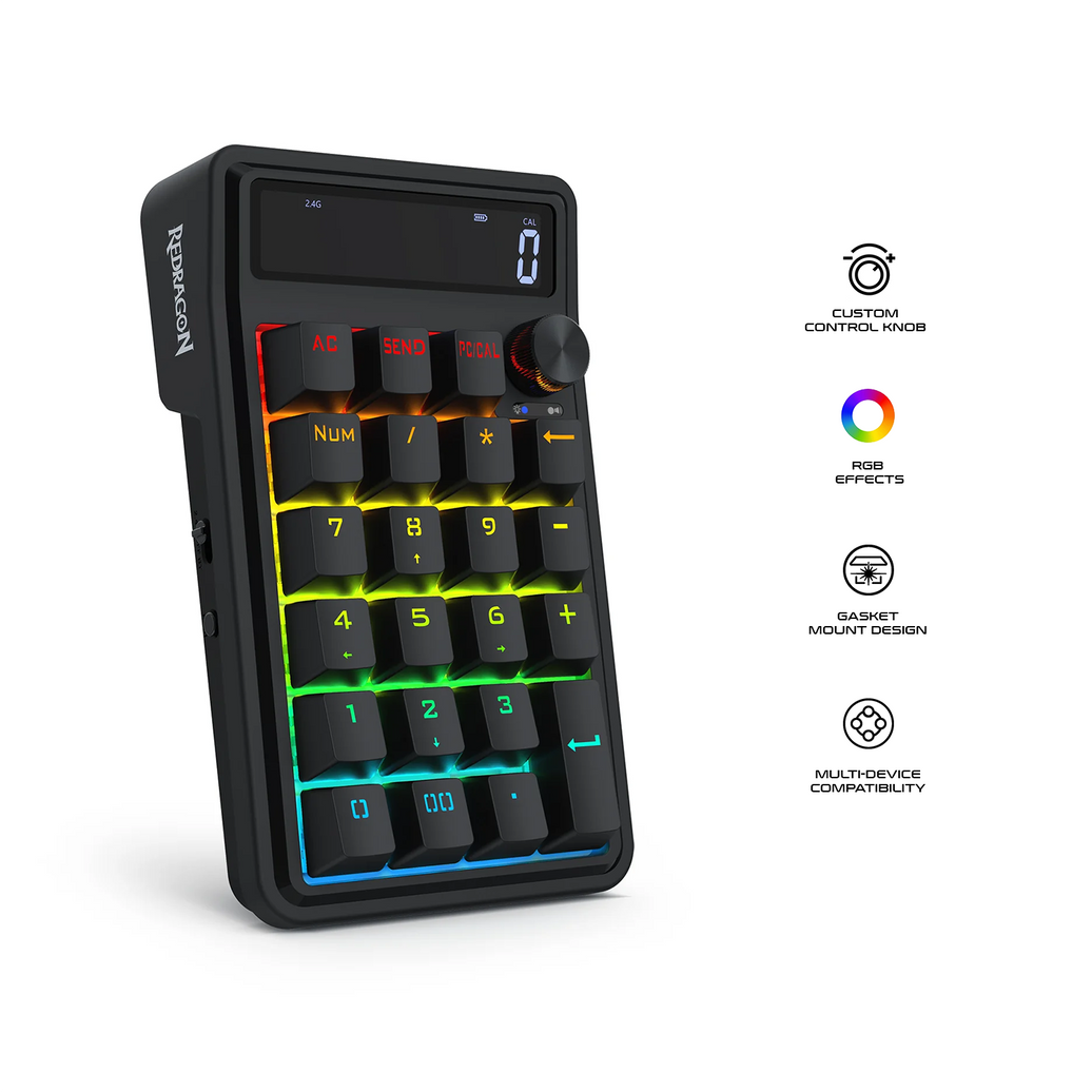 Redragon Cove Wireless Numpad Black (K733-RGB-WL)