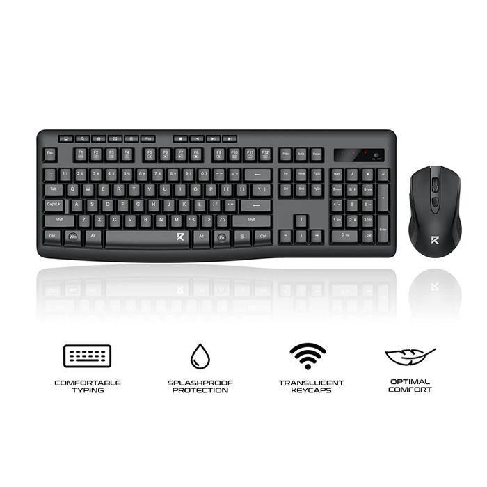 Redragon 2in1 Wireless Office Mouse & Keyboard Black (BS-7367-A)