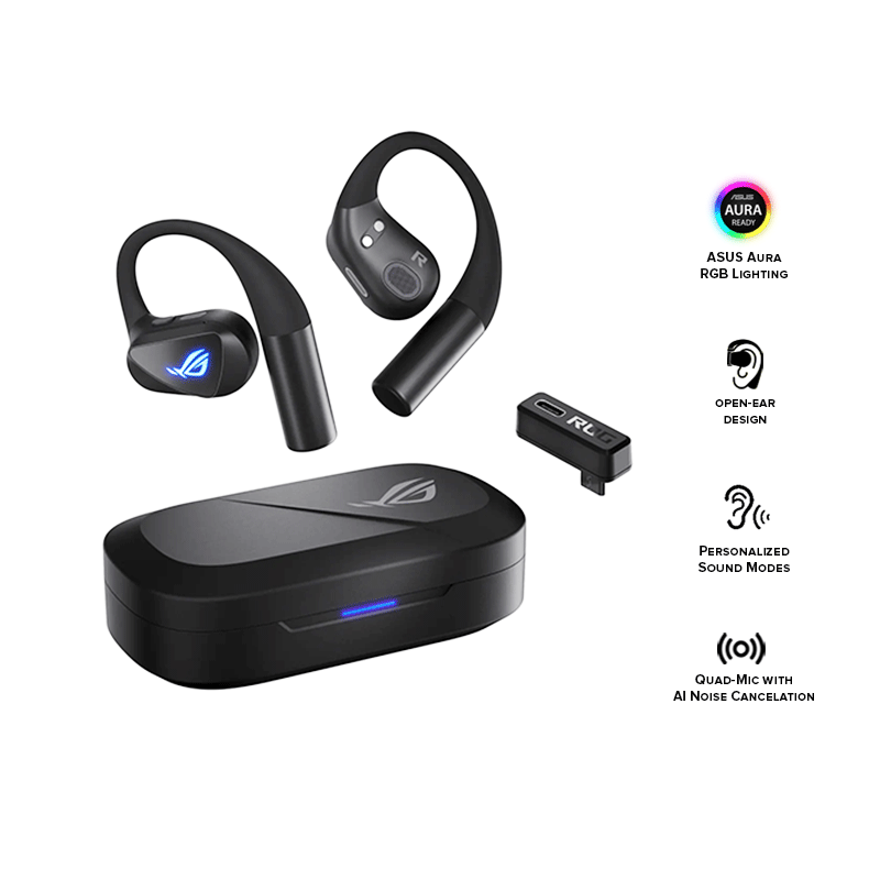 Asus ROG 701 Cetra Open Wireless Gaming Earbuds Black