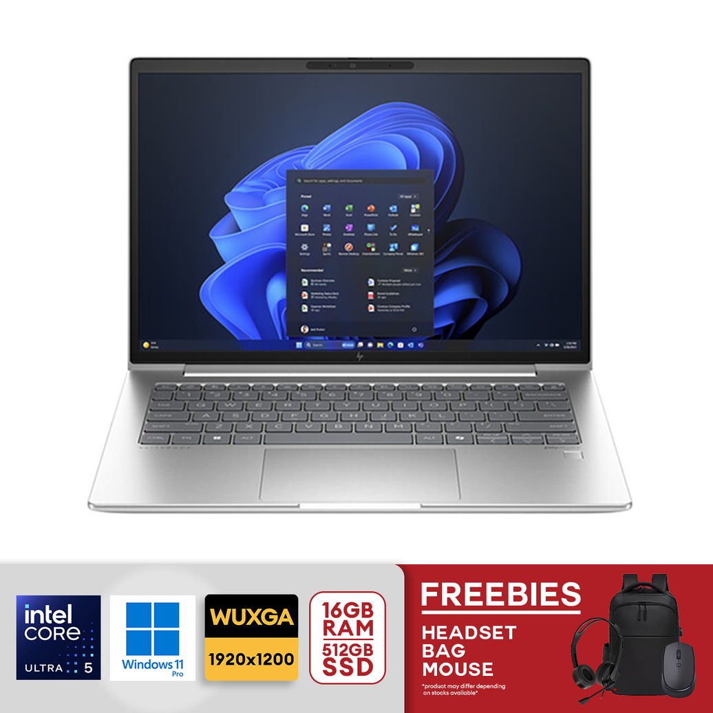 HP EliteBook 640 G11 Notebook WUXGA 14" Intel Ultra 5-135U 16GB DDR5 RAM 512GB M.2 SSD Integrated Intel Graphics Win11Pro Pike Silver