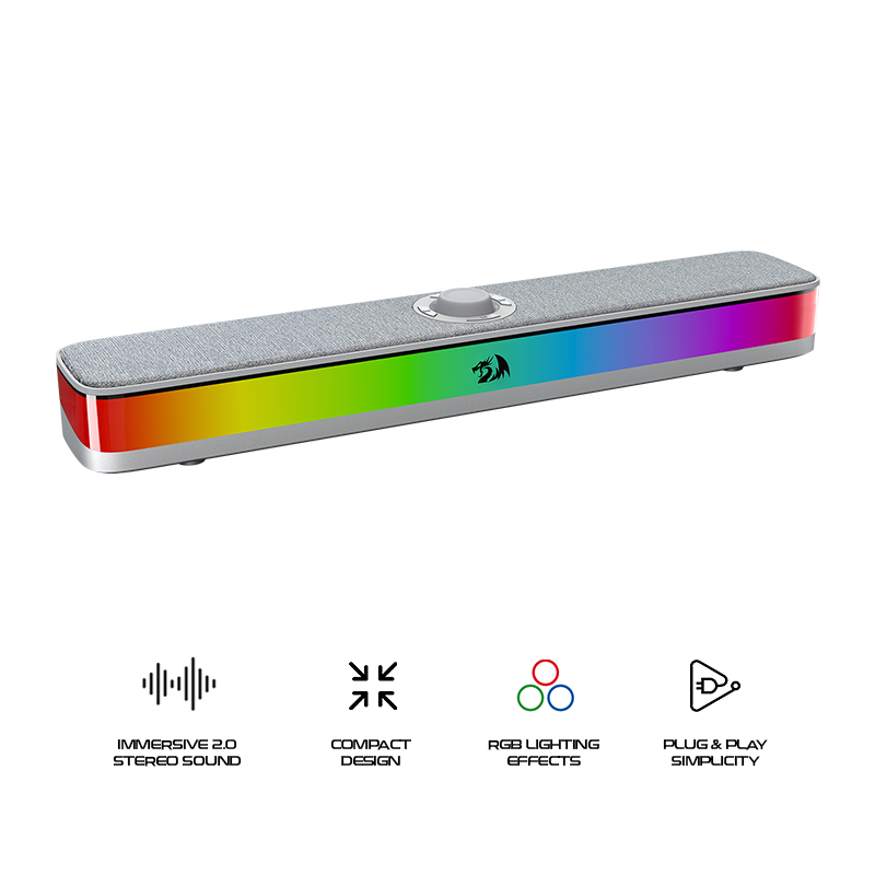 Redragon Neo Dual Mode RGB Soundbar Speaker Grey (GS515G)