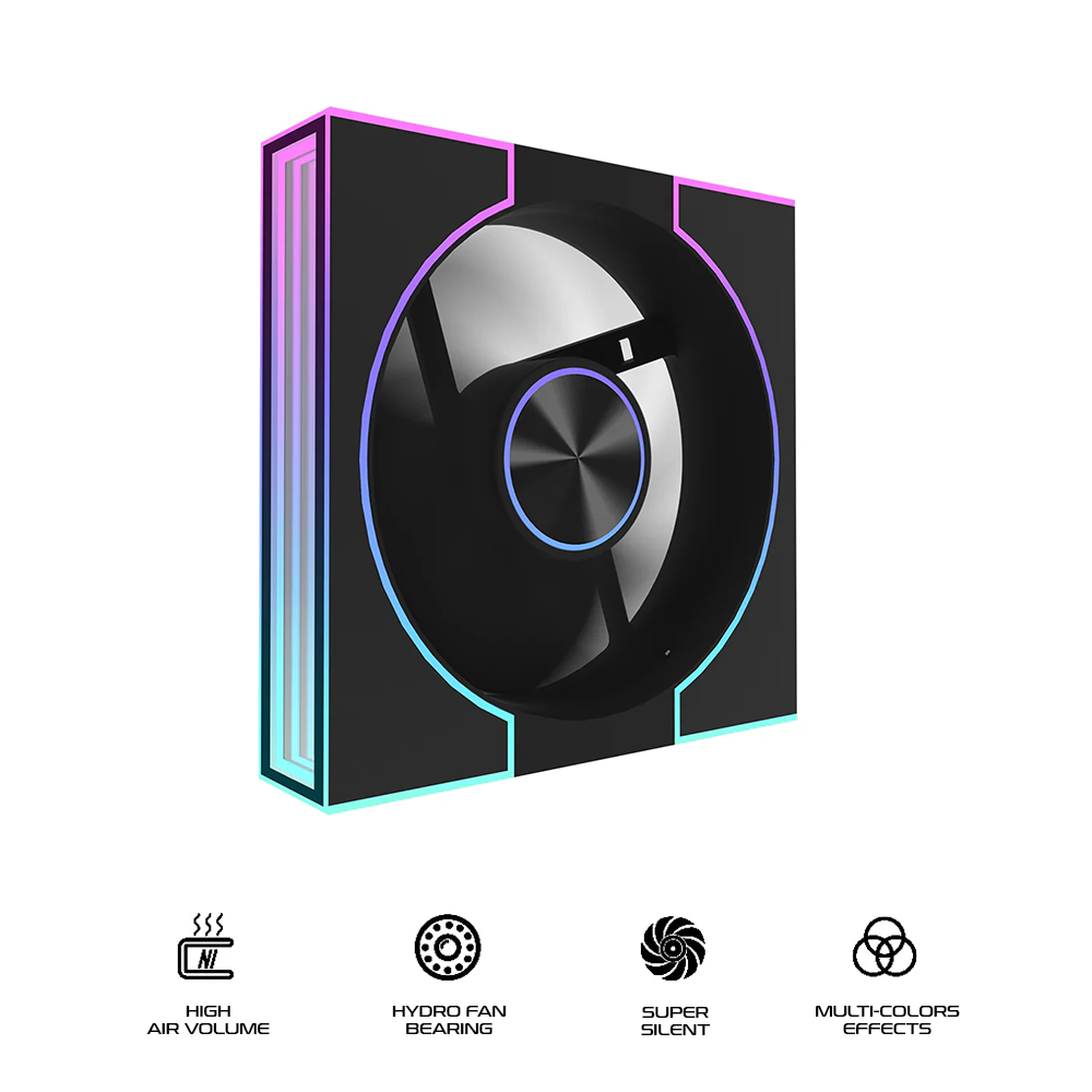 DarkFlash DM8SE 120mm Single ARGB PWM Cooling Fan (Black)