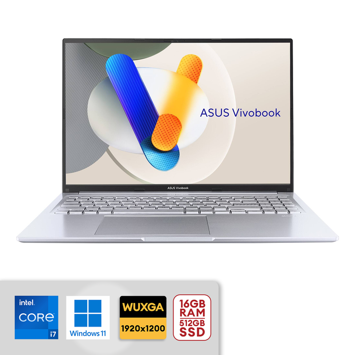 ASUS Vivobook 16” WUXGA 60Hz Intel Core i7-13620H 16GB RAM / 512GB SSD Intel UHD Graphics, Win 11 Cool Silver F1605VA-BS74