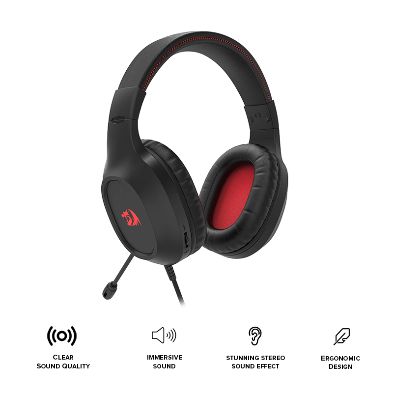 Redragon Grim Wired Gaming Headset Black (H132)